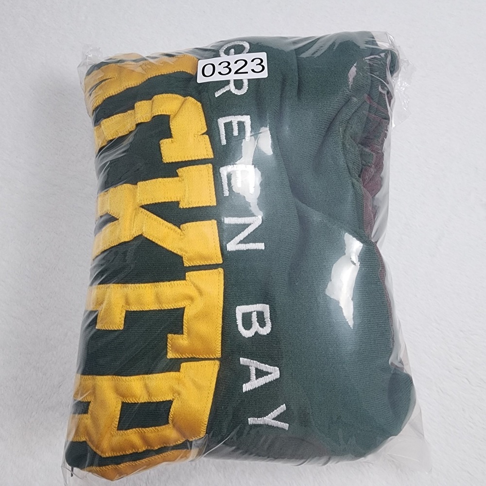 Vintage Green Bay Packers Hoodie Mens XL Green NFL Russell Athletic Made USA - Picture 12 of 12